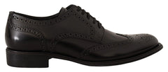 Dolce & Gabbana Black Leather Oxford Wingtip Formal Shoes - EU39/US6 - Shoes