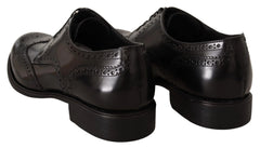 Dolce & Gabbana Black Leather Oxford Wingtip Formal Shoes - EU39/US6 - Shoes