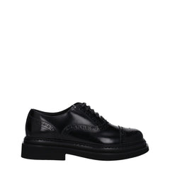 Dolce & Gabbana Black Leather Oxfords And Derbies - EU40/US7