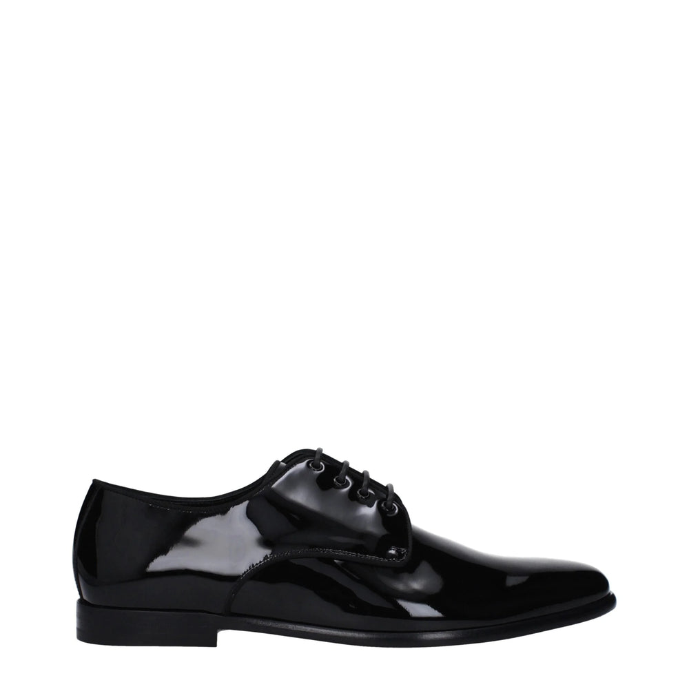 Dolce & Gabbana Black Leather Oxfords And Derbies - EU41.5/US8.5
