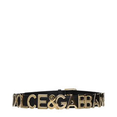 Cinturón de cuero negro regular Dolce & Gabbana - 80 cm / 32 pulgadas