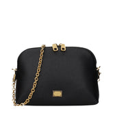 Sac bandoulière en cuir noir Dolce & Gabbana