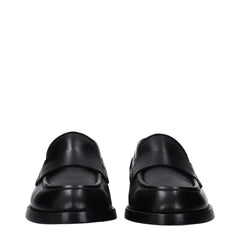 Dolce & Gabbana Black Leather Slip-On Loafers