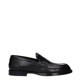 Dolce & Gabbana Black Leather Slip-On Loafers