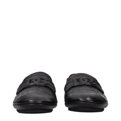 Dolce & Gabbana Black Leather Slip-On Loafers