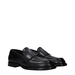 Dolce & Gabbana Black Leather Slip-On Loafers