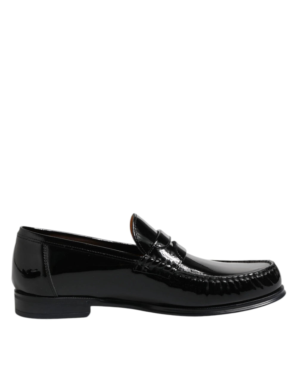 Dolce & Gabbana Black Leather Slip On Loafers Dress Shoes - EU41.5/US8.5