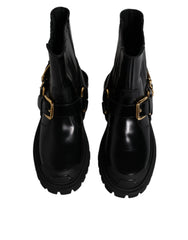 Stivali da trekking Dolce & Gabbana in pelle nera - EU37.5/US7