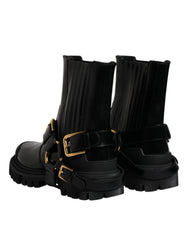 Stivali da trekking Dolce & Gabbana in pelle nera - EU37.5/US7