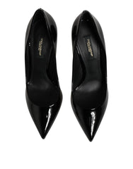 Dolce & Gabbana Black Leather Stiletto Heels Pumps Shoes - EU36/US5.5 - Heels