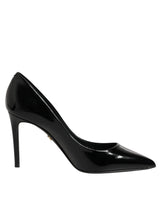 Dolce & Gabbana Black Leather Stiletto Heels Pumps Shoes - EU36/US5.5 - Heels