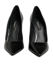 Dolce & Gabbana Black Leather Stiletto Heels Pumps Shoes - EU36/US5.5 - Heels