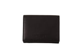 Dolce & Gabbana Black Leather Trifold Purse Belt Strap Multi Kit Wallet - Wallets