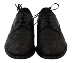 Dolce & Gabbana Black Leather Wingtip Oxford Dress Shoes - EU39/US6 - Shoes