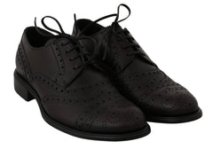 Dolce & Gabbana Black Leather Wingtip Oxford Dress Shoes - EU39/US6 - Shoes