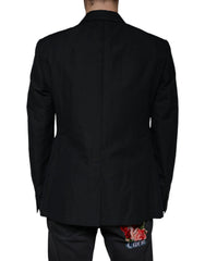 Dolce & Gabbana Black Linen Double Breasted Dress Blazer - IT54 | XL - Sport Jackets