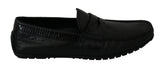 Dolce & Gabbana Black Lizard Leather Flat Loafers Shoes - EU39/US6 - Flats