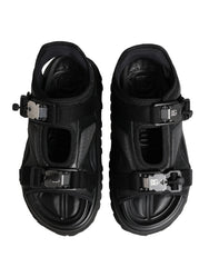 Dolce & Gabbana Black Logo Detailed Men Chunky Sandals Shoes - Sandals