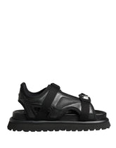 Dolce & Gabbana Black Logo Detailed Men Chunky Sandals Shoes - Sandals