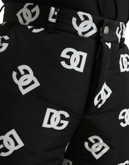 Dolce & Gabbana Black Logo DG Print Wide Leg Pants - IT48 | M - Trousers