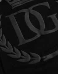 Dolce & Gabbana Black Logo Embossed Cotton Crew Neck T-shirt - T-Shirts