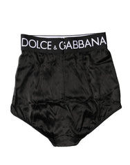 Dolce & Gabbana Black Logo Girdle High Waist Panty Underwear - IT2 | S