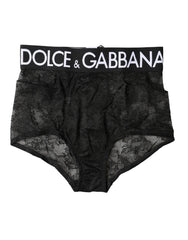Dolce & Gabbana Black Logo Girdle High Waist Panty Underwear - IT2 | S