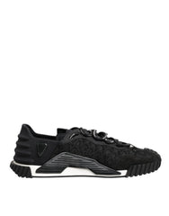 Dolce & Gabbana Black Logo Lace Low Top NS1 Sneaker Shoes - Sneakers