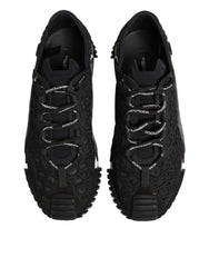 Dolce & Gabbana Black Logo Lace Low Top NS1 Sneaker Shoes - Sneakers