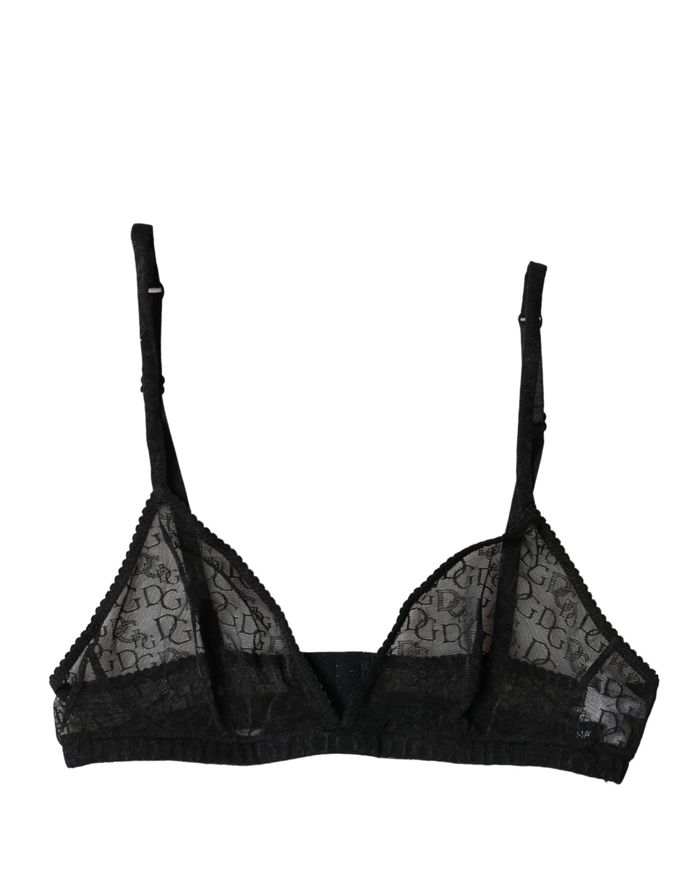 Dolce & Gabbana Black Logo Mania Sheer Soft Cup Bra Underwear - IT2 | S - Bras