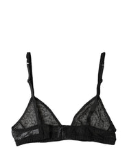 Dolce & Gabbana Black Logo Mania Sheer Soft Cup Bra Underwear - IT2 | S - Bras