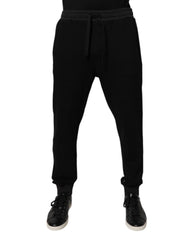Dolce & Gabbana Black Logo Men Jogger Cotton Sweatpants Pants - IT48 | M
