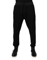 Dolce & Gabbana Black Logo Men Jogger Cotton Sweatpants Pants - IT48 | M