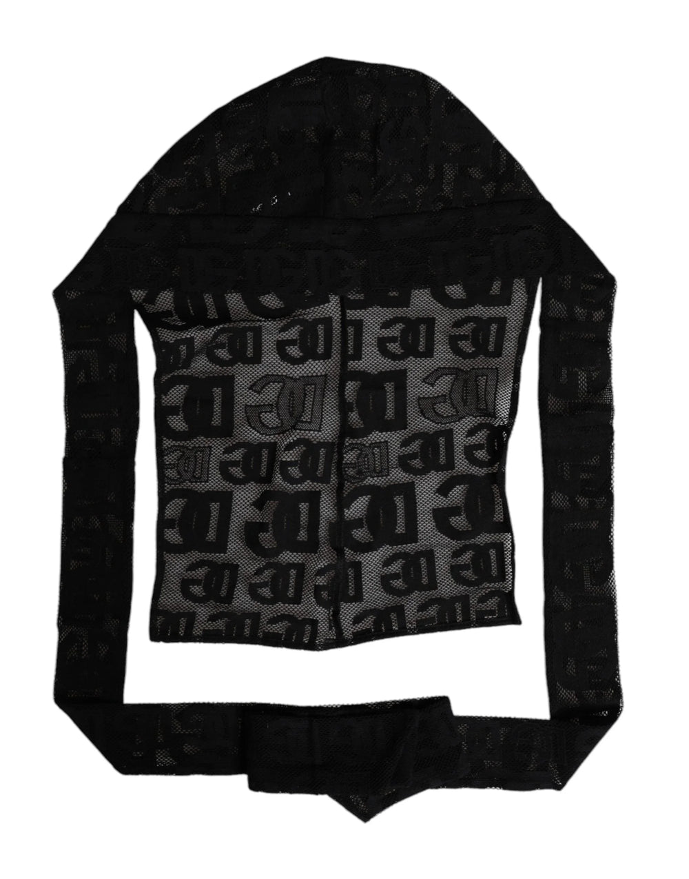 Dolce & Gabbana Black Logo Mesh Whole Head Wrap Hat - 58 cm|M - Balaclavas