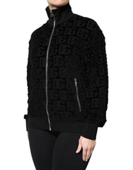 Dolce & Gabbana Black Logo Monogram Full Zip Bomber Jacket - IT40|S - Bomber Jackets