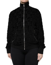 Dolce & Gabbana Black Logo Monogram Full Zip Bomber Jacket - IT40|S - Bomber Jackets