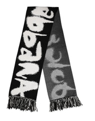 Dolce & Gabbana Black Logo Neck Warmer Wrap Men Shawl Scarf - Scarves & Shawls