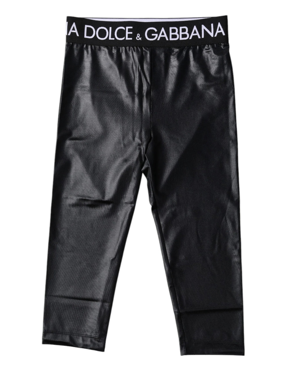Dolce & Gabbana Black Logo Nylon Cropped Tights Pants Underwear - IT2 | S - Hosiery