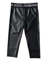Dolce & Gabbana Black Logo Nylon Cropped Tights Pants Underwear - IT2 | S - Hosiery