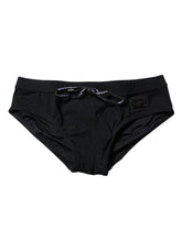 Dolce & Gabbana Black Logo Plaque Men Beachwear Brief Swimwear - IT4 | S - Swim Briefs