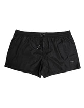 Dolce & Gabbana Black Logo Polyester Beachwear Shorts Swimwear - IT7 | XL