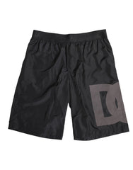 Dolce & Gabbana Black Logo Print Beachwear Men Shorts Swimwear - IT4 | S - Swim Boxers