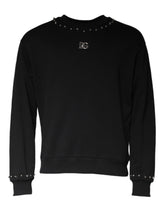 Dolce & Gabbana Black Logo Stud Pullover Sweatshirt Sweater - Sweatshirts