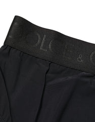 Dolce & Gabbana سروال داخلي قصير بخصر عليه شعار أسود - IT40|S