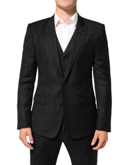 Dolce & Gabbana Black MARTINI 2 Buttons Suit 3 Piece Suit - IT50 | L - Suits