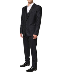 Dolce & Gabbana Black MARTINI 2 Buttons Suit 3 Piece Suit - Suits