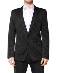 Dolce & Gabbana Black MARTINI Brocade Single Breasted Blazer - IT50 | L - Sport Jackets