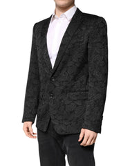 Dolce & Gabbana Black MARTINI Brocade Single Breasted Blazer - IT50 | L - Sport Jackets