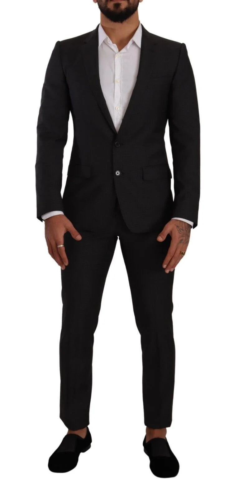 Dolce & Gabbana Black MARTINI Single Breasted 2 Piece Suit - IT46 | S - Pant Suits