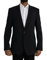Dolce & Gabbana Black MARTINI Single Breasted Coat Blazer - IT54 | XL - Sport Jackets